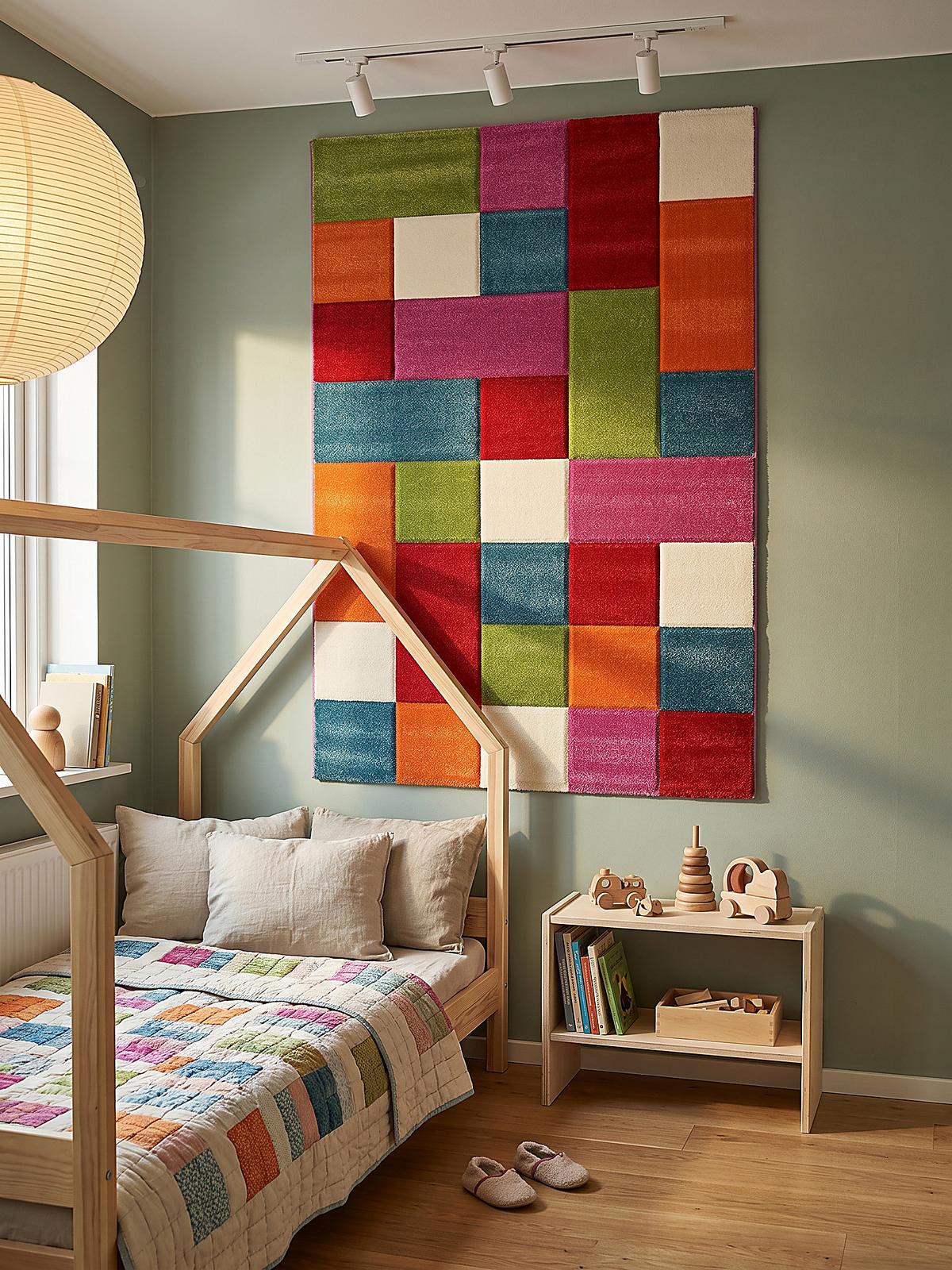 KINDERTEPPICH Kurzflor Patchwork CASOLA Polypropylen Mehrfarbig 120 x 170 cm - Multicolor, Textil (120/170cm) - KADIMA DESIGN
