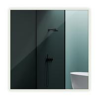 LED SPIEGEL 50 cm x 50 cm Qadratisch Neutralweiß 4000K - Blaugrau, Glas (50/50/2.4cm) - TULUP