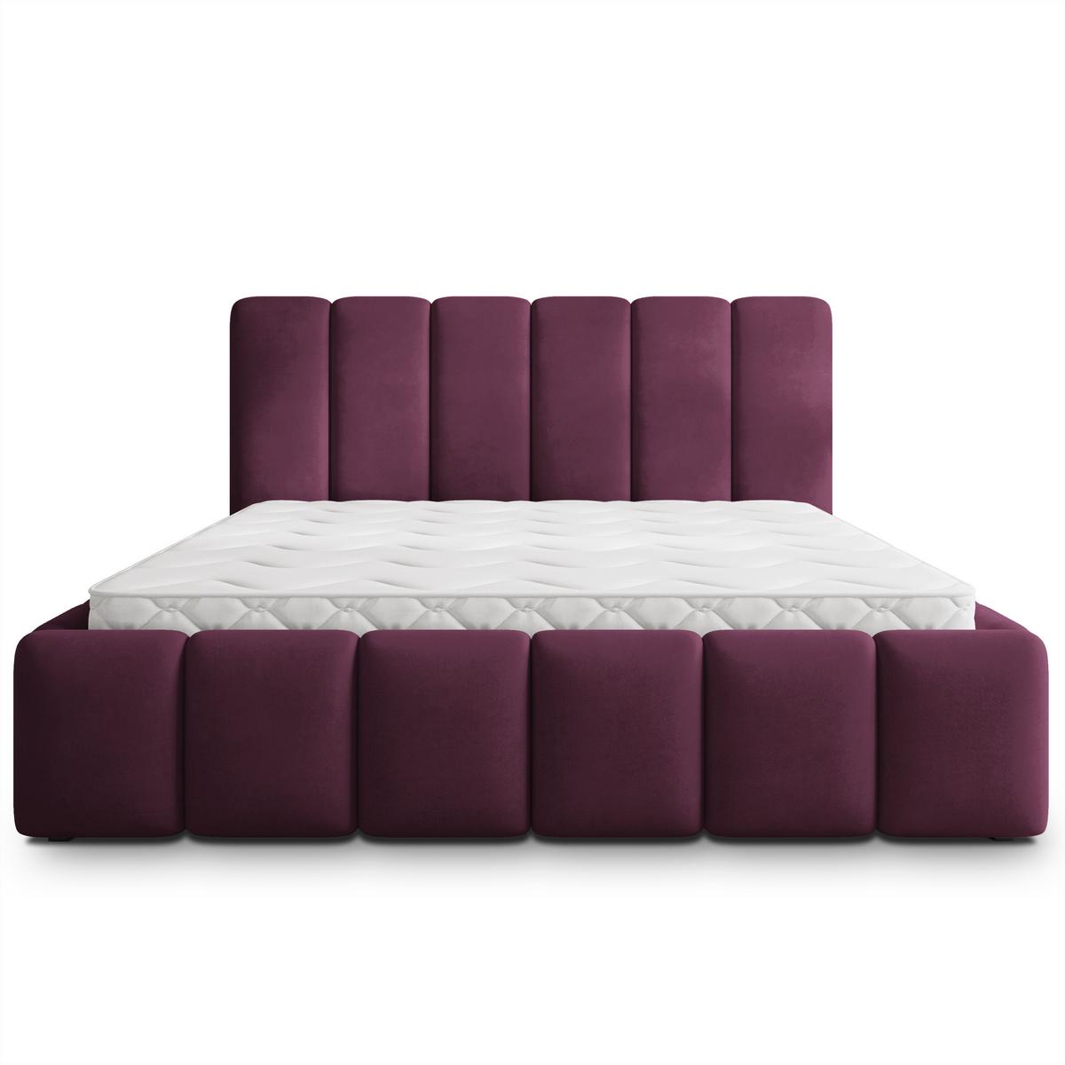 POLSTERBETT RANIS 160x200 cm mit Bettkästen - Violet - Violett, Holz/Textil (160/200cm) - MASSENO