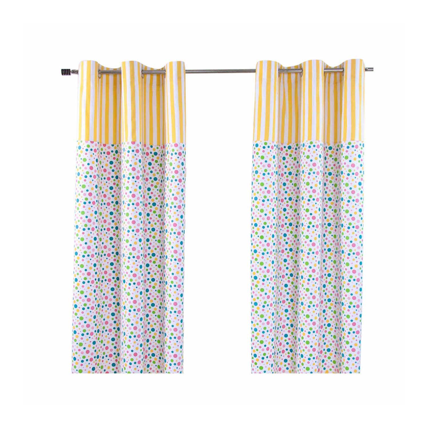 ÖSENVORHANG Bunte Punkte blickdicht 2er-Set, 137/182 cm - Multicolor, Textil (137/182cm) - Homescapes