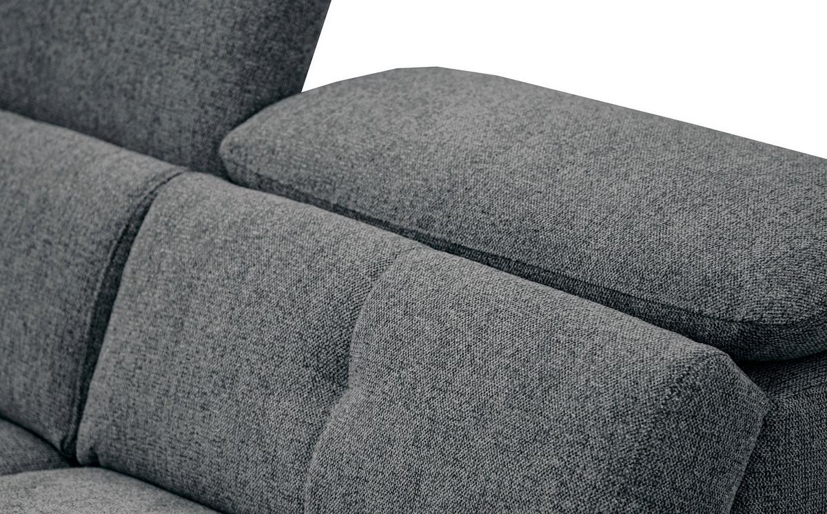SOFA AVENA 3-Sitzer, dunkelgrau - Dunkelgrau, Holzwerkstoff/Textil (204/80/108cm) - Wozimo