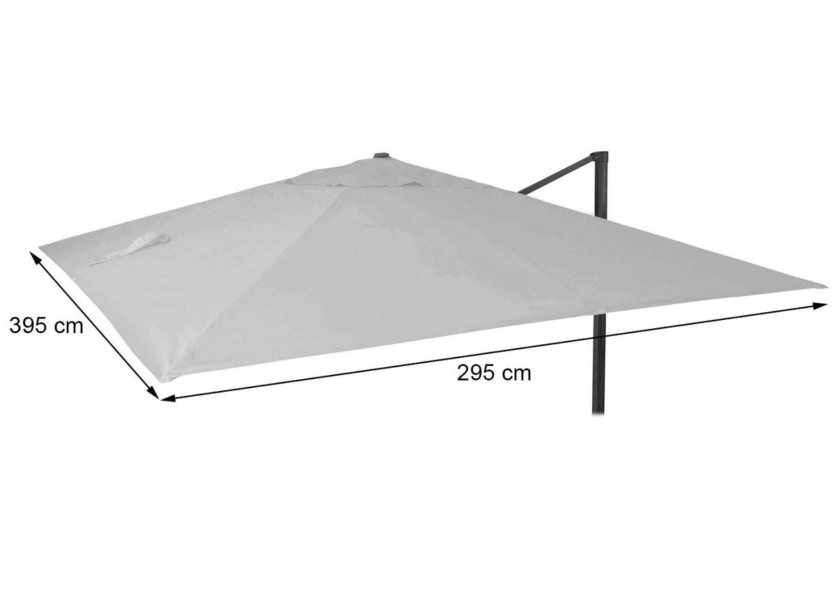 ERSATZ-BEZUG FÜR SCHIRM Anthrazit - Anthrazit, Textil (295/395cm) - MCW