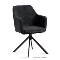 ARMLEHNSTUHL (6er-Set) Dulcy 57x87x60 Schwarz/Anthrazit - Anthrazit/Schwarz, Kunststoff (60/87/57cm) - 58aufmkessel