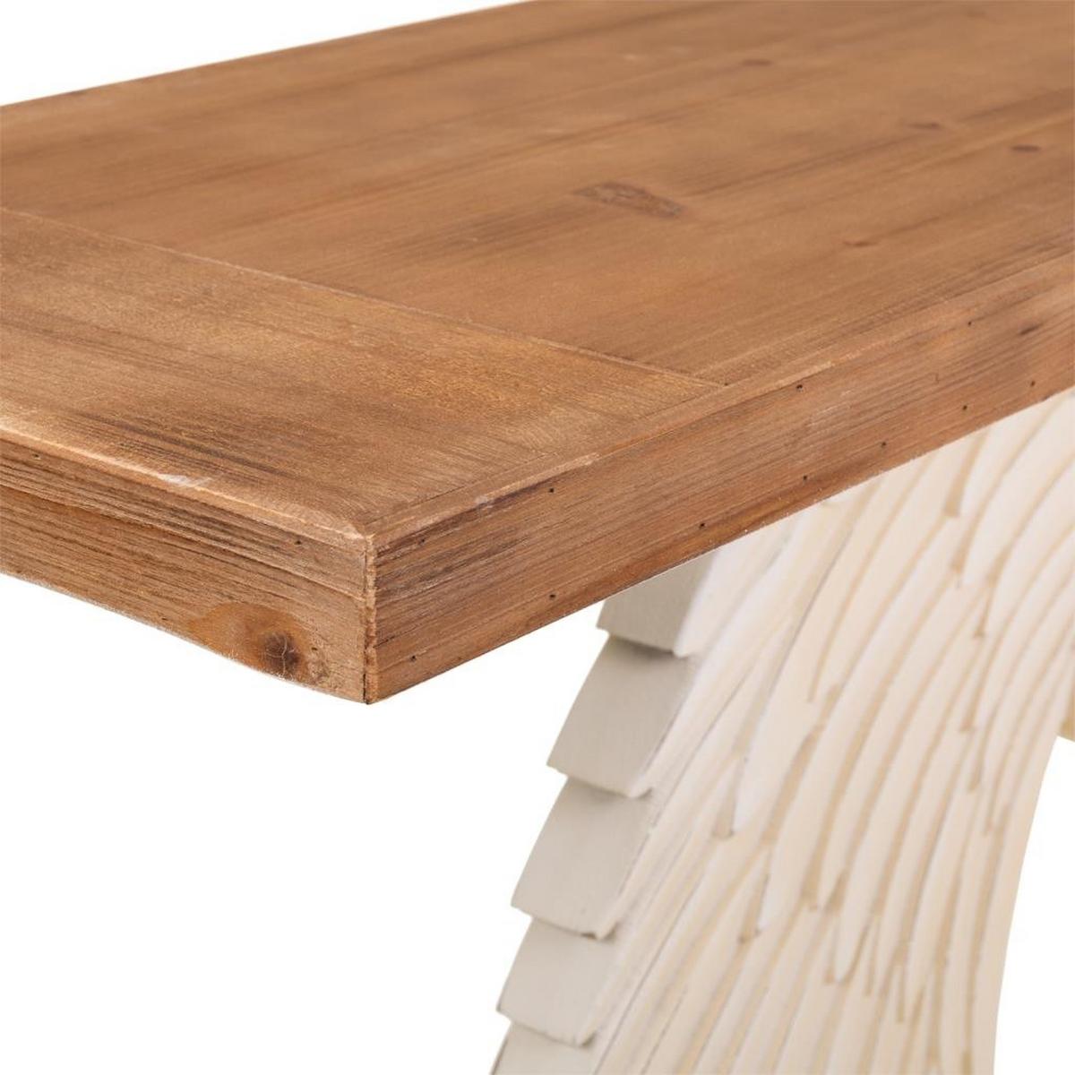FLURTISCH aus Holz, Weiß,150x40x101 - Beige, Holz (40/150/101cm) - Wanderlust