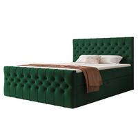 BOXBETT JOLIE 180x200 cm mit Matratze, Grün - Grün, Textil (180/200cm) - Idohome
