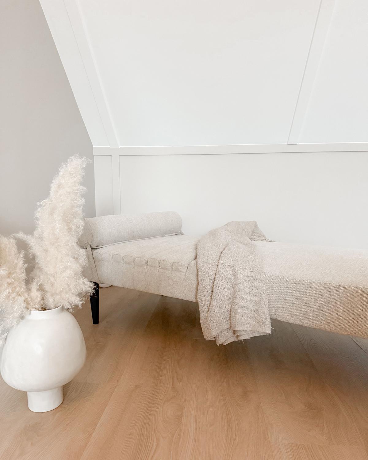 CHAISELONGUE Stoff Beige Mauriac - Beige, Textil (74/40/180cm) - Beliani