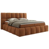 BOXBETT NIRA 180/200 - Orange Strukture - H3 - Orange, Holz/Textil (180/200cm) - MKS