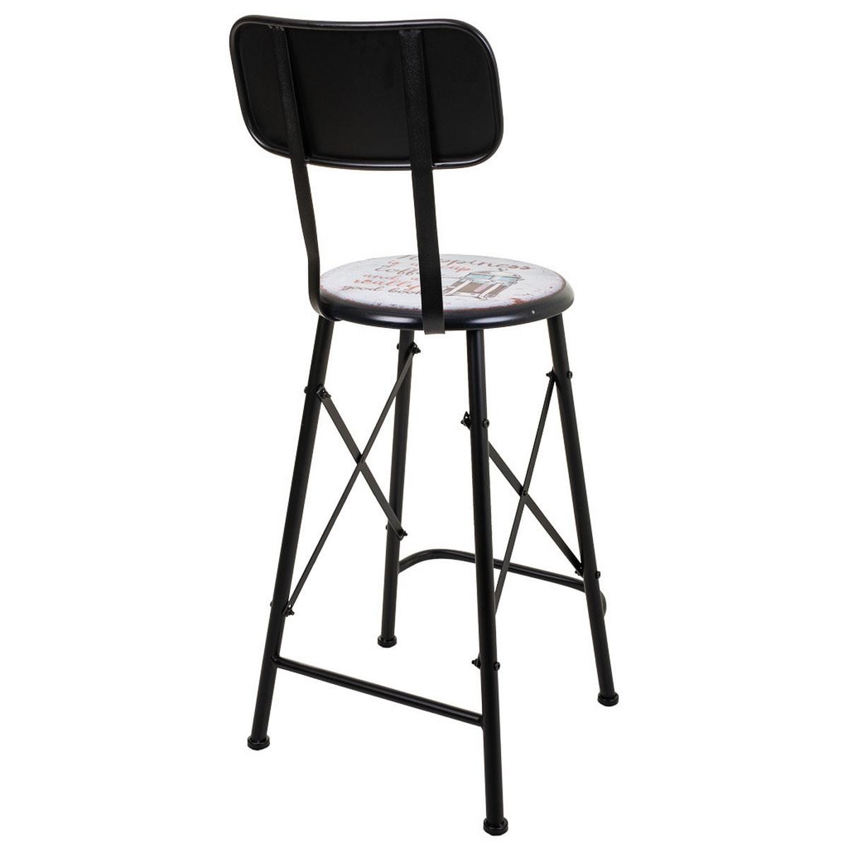 BARHOCKER aus Metall, schwarz, 46x100x40cm - Blau, Metall (46/100/40cm) - Wanderlust