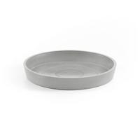 BLUMENTOPFUNTERSETZER rund 18/18/2,5 cm Hellgrau - Hellgrau, Kunststoff (18/2.5cm) - Ecopots