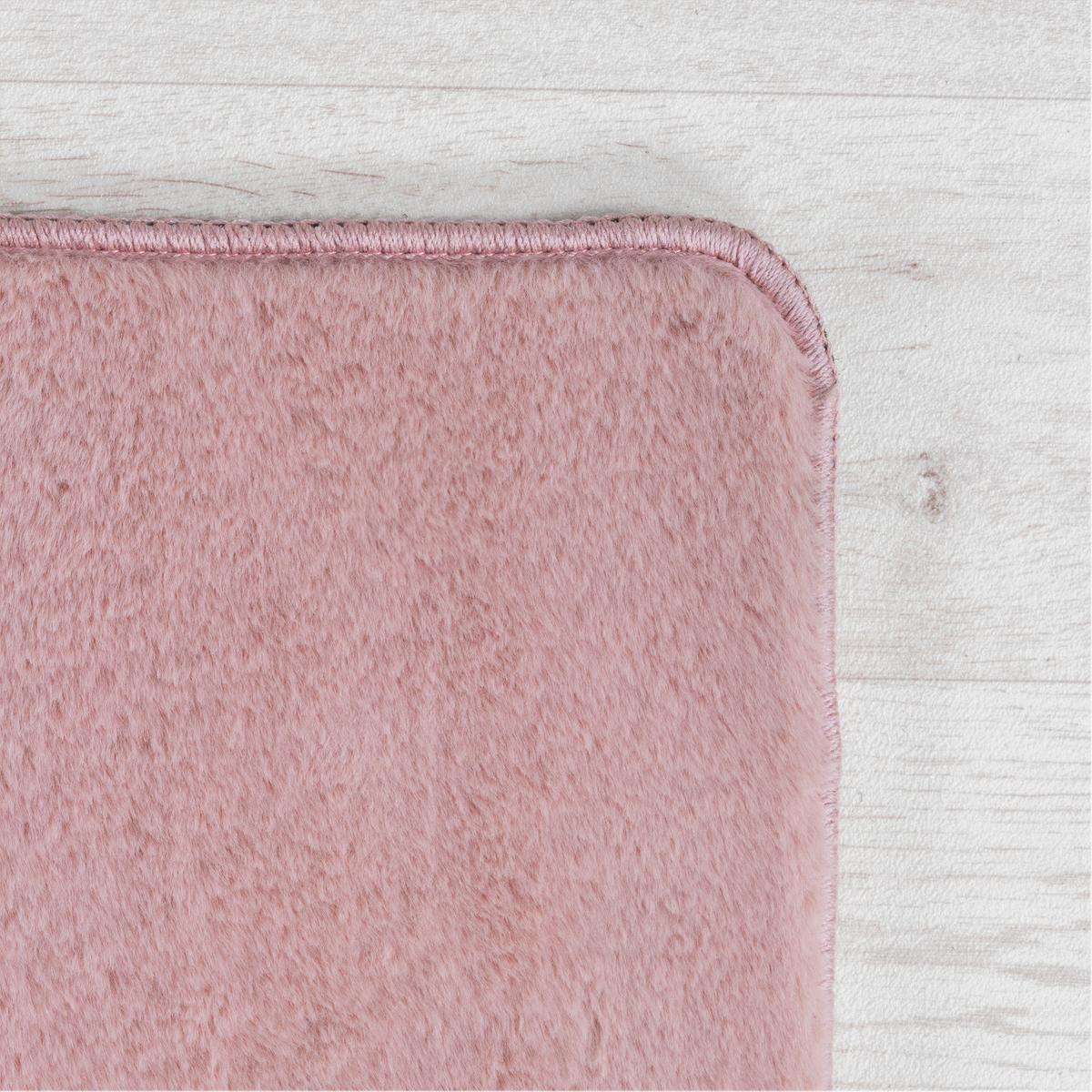KURZFLORTEPPICH Waschbar ISAR, einfarbig, aus Polyester, Rosa, 80 x 250 cm - Rosa, Textil (250/80cm) - KADIMA DESIGN