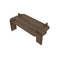 COUCHTISCH mit rechteckiger Tischplatte und abgerundeten Kanten 120/60/35 cm - Naturfarben, Holzwerkstoff (8/60/35cm) - Calicosy