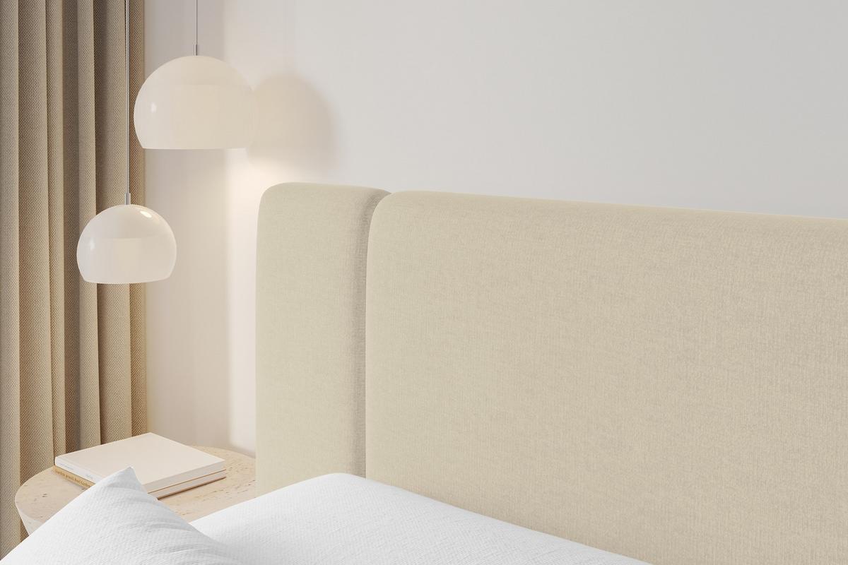 BOXBETT mit Matratze H3 - EVON Zanozek - 180x200 cm Beige - Champagner, Holzwerkstoff (180/200cm) - ALTDECOR