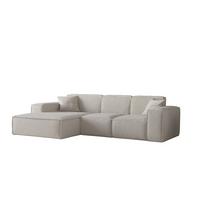 ECKSOFA Ottom Celes Premium Ascot Bukla - Beige, Holzwerkstoff/Textil (266/165cm) - Fun Möbel