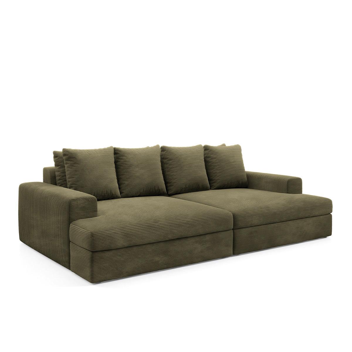 SOFA Paola 3 Sitzplätze Grün - Grün, Holz (272/86/167cm) - Petits-meubles