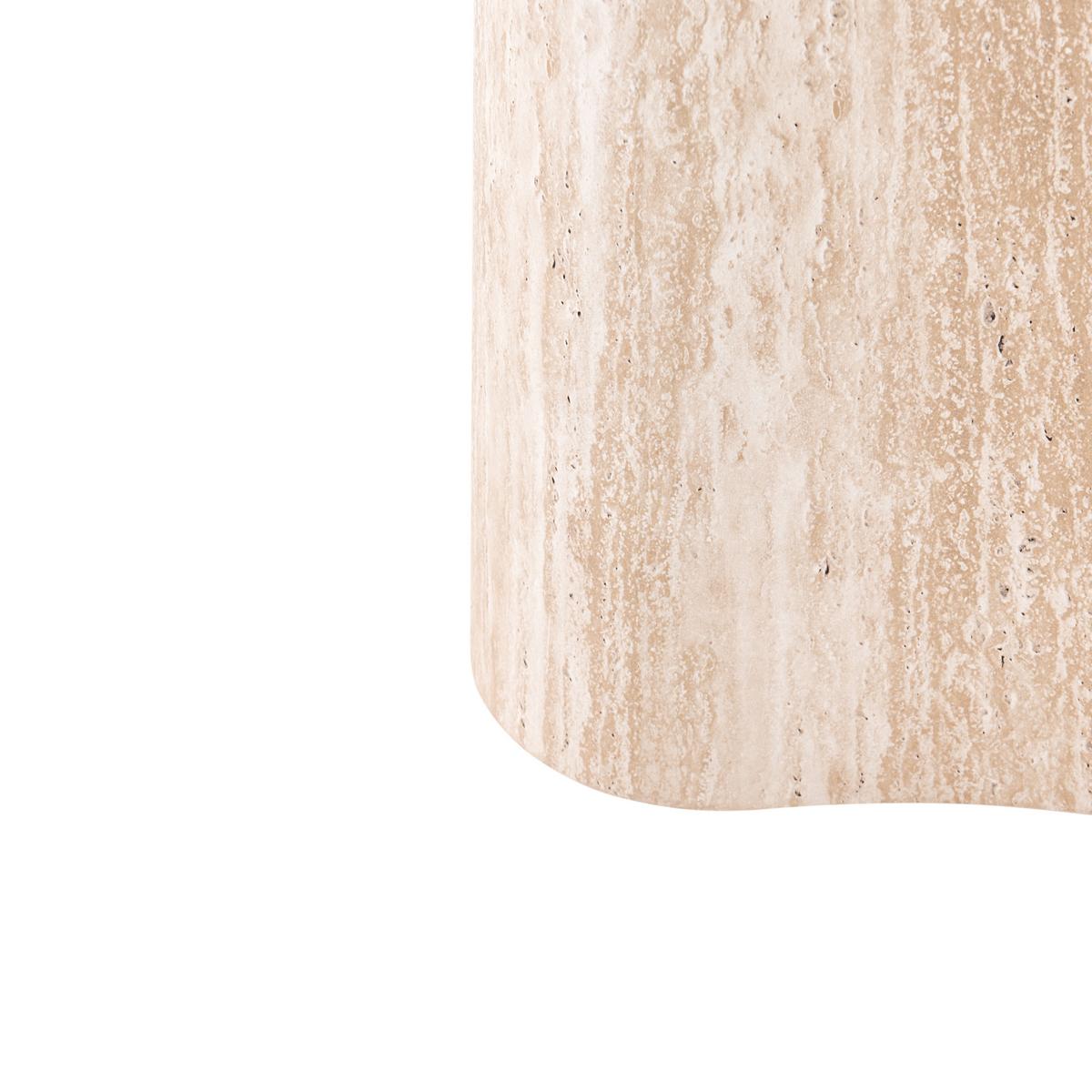 BEISTELLTISCH Travertinoptik Bilpa - Beige, Holzwerkstoff (57/35/33cm) - Beliani