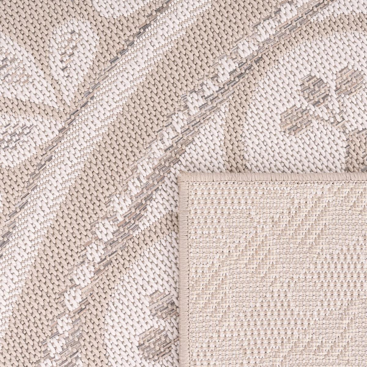 FLACHWEBTEPPICH, mit Mandala-Muster, Sand, 120 x 160 cm - Beige, Textil (120/160cm) - KADIMA DESIGN
