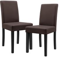 ESSZIMMERSTUHL-SET 2 TLG. Hamburg - Braun, Holz (42/90/48cm) - [en.casa]