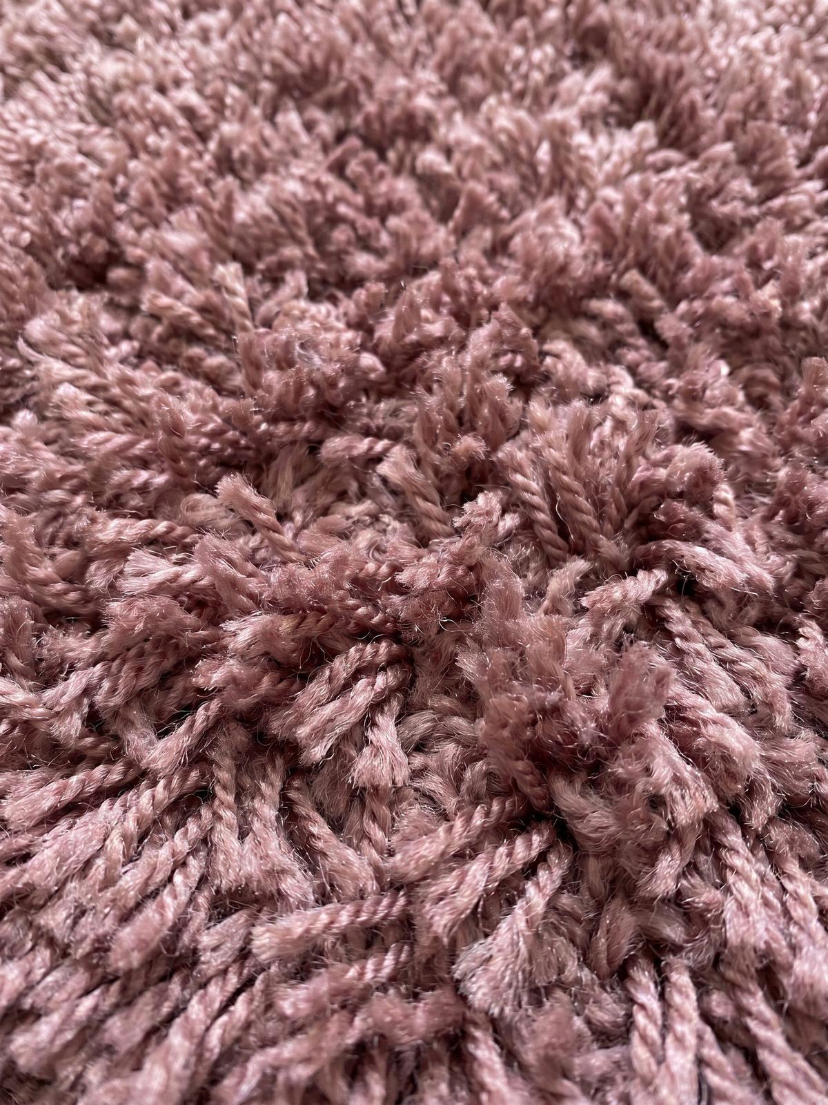 HOCHFLORTEPPICH SALZACH, einfarbig, aus Polypropylen, Rosa, Ø 120 cm - Rosa, Textil (120/120cm) - KADIMA DESIGN
