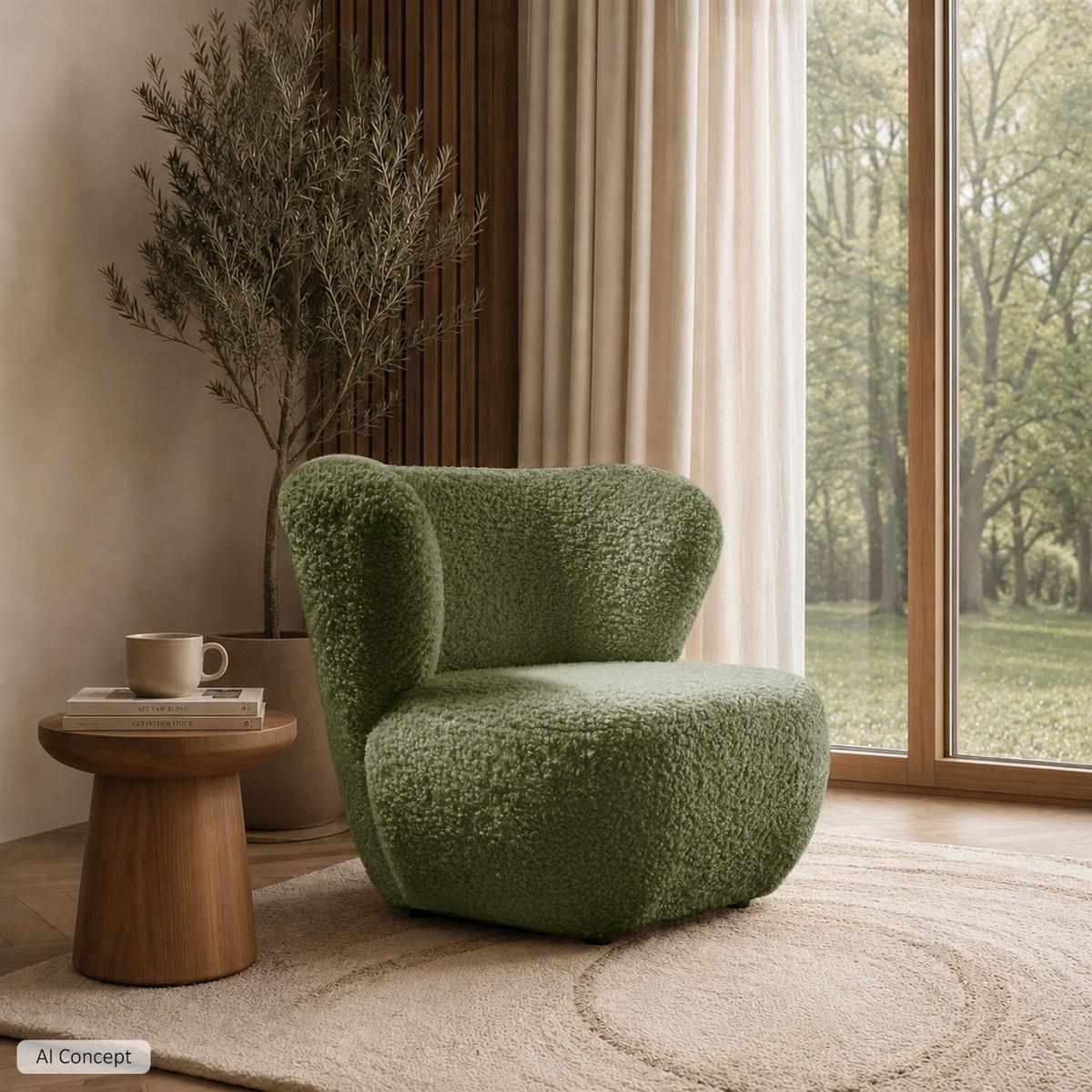 SESSEL ARLO LOUNGE Rolf 14 - Grün, Textil (85/74/58cm) - Lookway