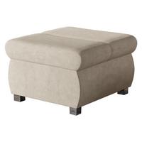 POLSTERHOCKER Bangkok Klein - Beige/Silberfarben, Holz/Kunststoff (60/39/60cm) - MIRJAN24