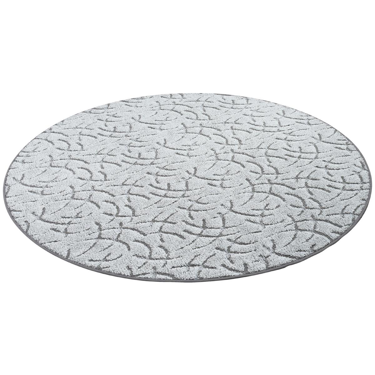 KONTURENSCHNITT HOCHFLOR TEPPICH FRIEDA RUND - Grau, Textil (160/160cm) - Snapstyle
