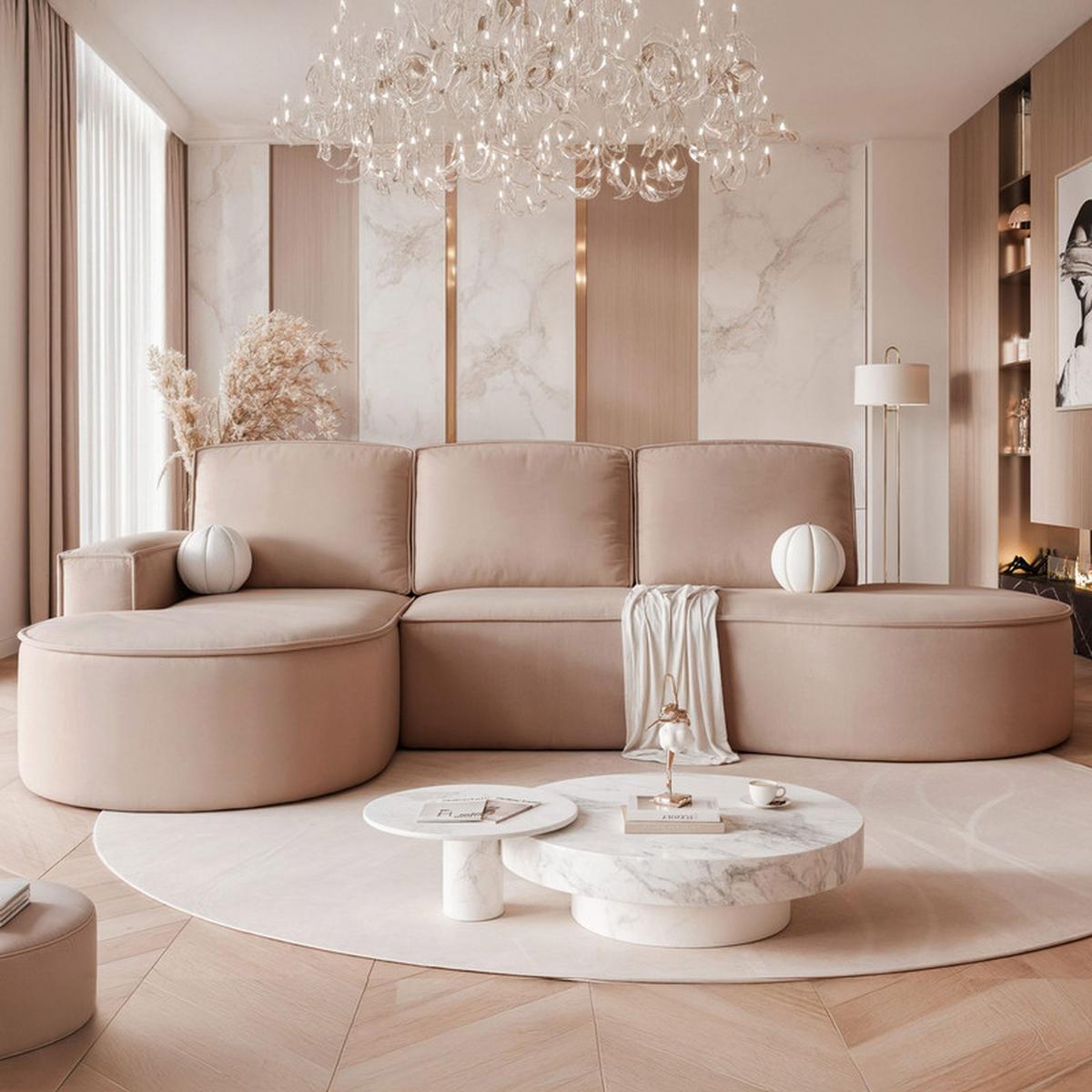 ECKSOFA SOFIA mit Schlaffunktion und Bettkasten Braun - Braun, Holzwerkstoff/Kunststoff (277/157cm) - Idohome