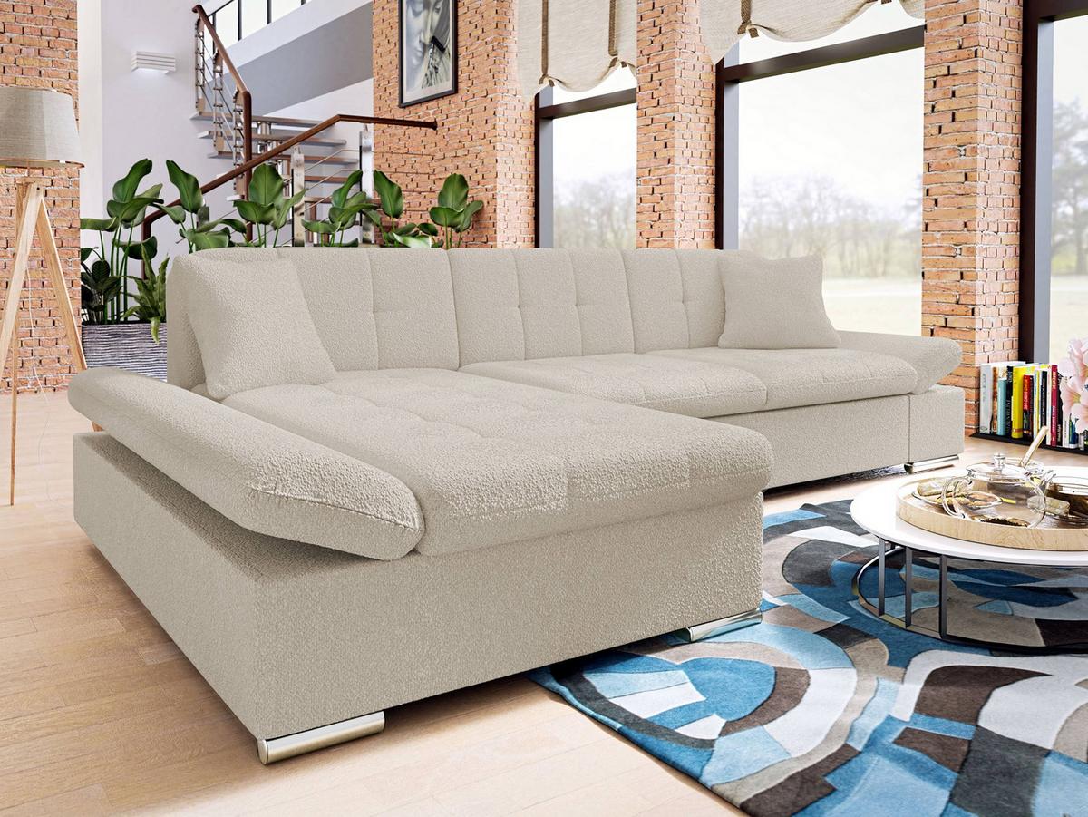 ECKSOFA Montana Premium, Seite: Links - Hellbraun, Holz/Textil (278/161cm) - MIRJAN24