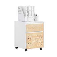 ROLLCONTAINER Weiß-Natur - Weiß/Naturfarben, Holz/Holzwerkstoff (45/59/45cm) - SoBuy