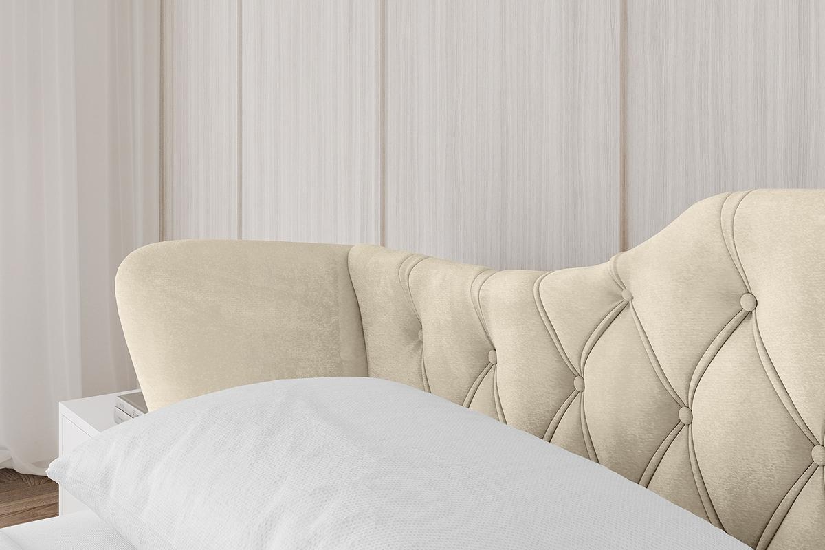 POLSTERBETT mit Bettkasten, Fußteil und Lattenrost, Boxbett ohne Matratze - ZORAN-Z-V1 120x200 Beige - Ecru, Holzwerkstoff/Textil (120/200cm) - ALTDECOR