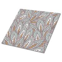 FLIESENAUFKLEBER 9 Stück 30x30 cm selbstklebend Östliches Blumenmuster - Grau, Textil (30/1.6/30cm) - TULUP