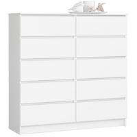 KOMMODE Weiß 121/120/40 - Weiß, Holzwerkstoff (120/121/40cm) - RAUMHIRSCH FURNITURE