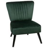 SESSEL Samtstoff Grün Vaasa - Grün, Holz/Textil (61/85/60cm) - Beliani