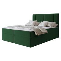 BOXBETT Michelle 160x200 - H3 - Schwarz/Grün, Holzwerkstoff/Kunststoff (160/200cm) - MIRJAN24