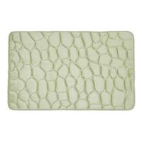 BADEMATTE Memory Foam Kiesel-Design 50/80 cm - Salbeigrün, Textil (50/80cm) - Homescapes