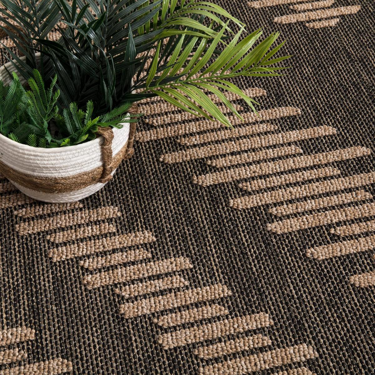 OUTDOORTEPPICH, in Naturoptik, Florhöhe 7 mm, Anthrazit, 160 x 220 cm - Anthrazit, Textil (220/160cm) - KADIMA DESIGN