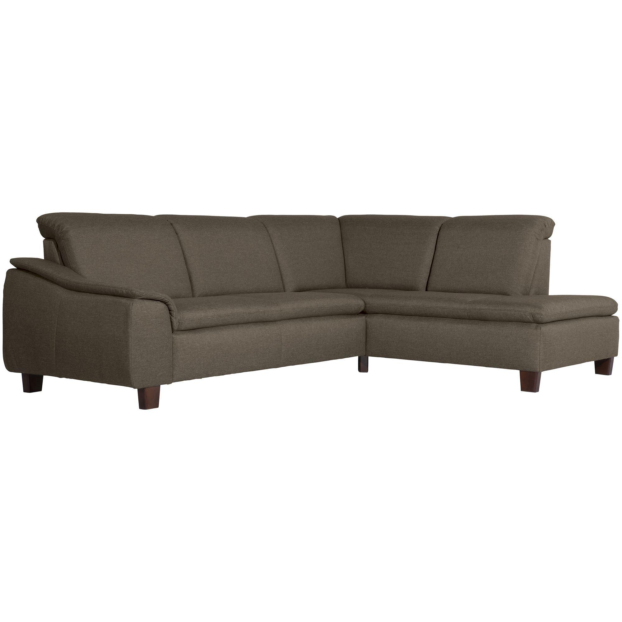 ECKSOFA mit Ottomane rechts Kaylil Flachgewebe sahara - Sahara, Kunststoff (187/247cm) - 58aufmkessel
