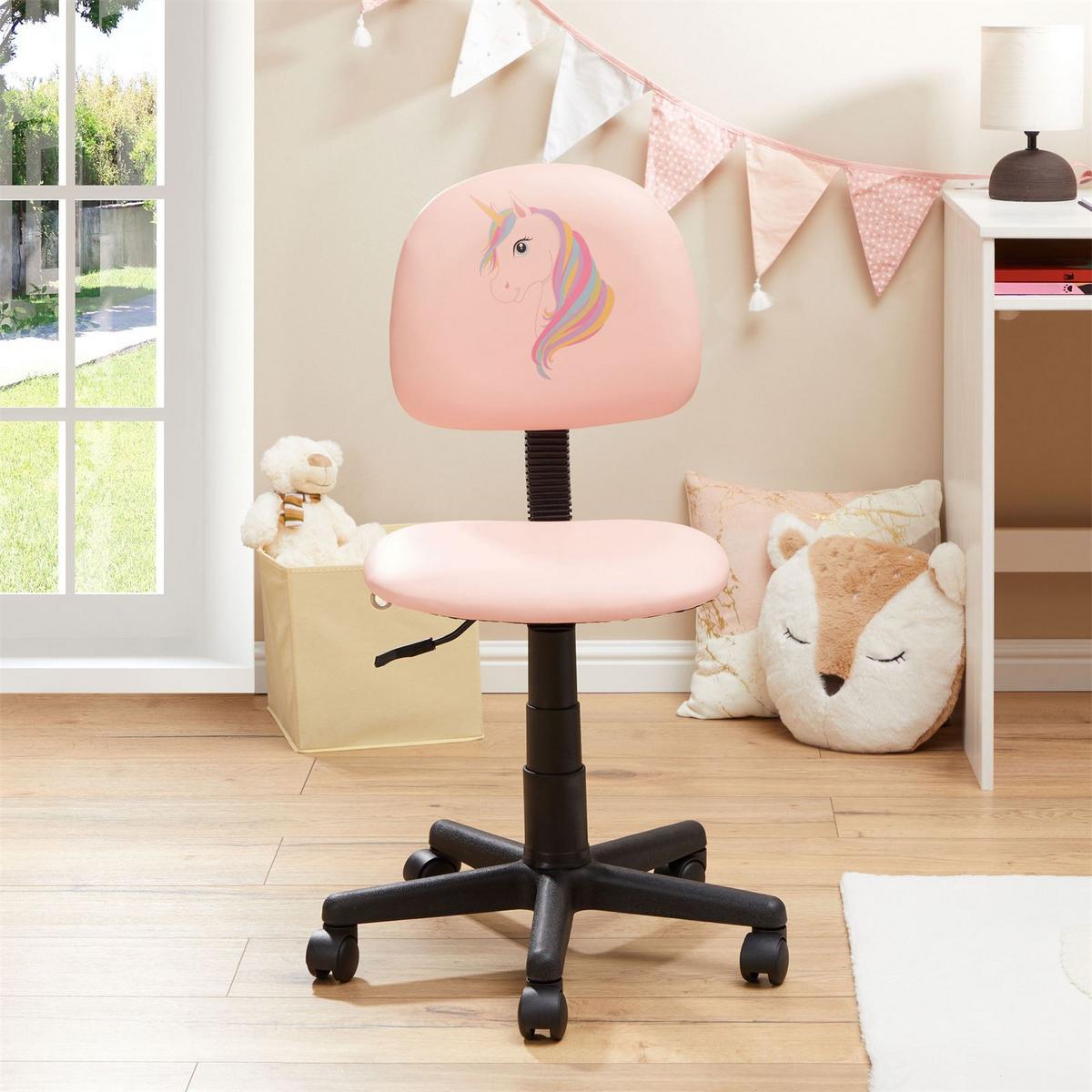 KINDERDREHSTUHL UNICORN - Rosa, Textil (40/80/40cm) - CARO-Möbel