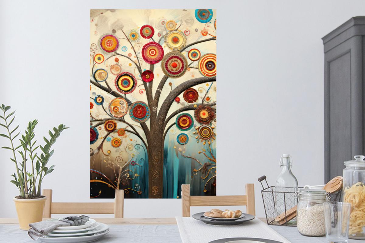 WANDTATTOO Baum - Baum des Lebens - Farbe Wandaufkleber 80x120 cm - Braun, Kunststoff (80/120/0.1cm) - MuchoWow