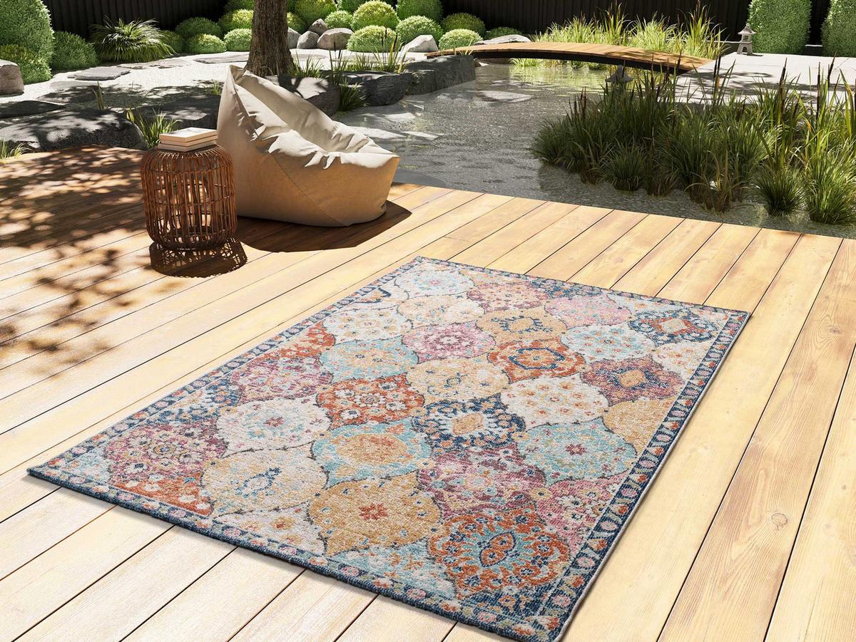 OUTDOORTEPPICH Mehrfarbiger Luna 120/170 cm - Multicolor, Textil (120/170cm) - Atticgo