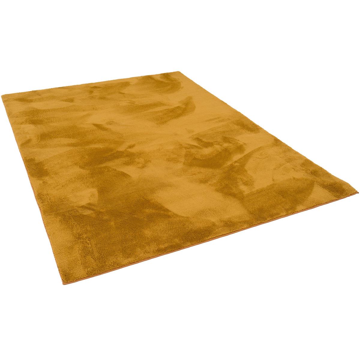 FELLTEPPICH SUPER SOFT PEARL - Currygelb, Textil (80/150cm) - Pergamon
