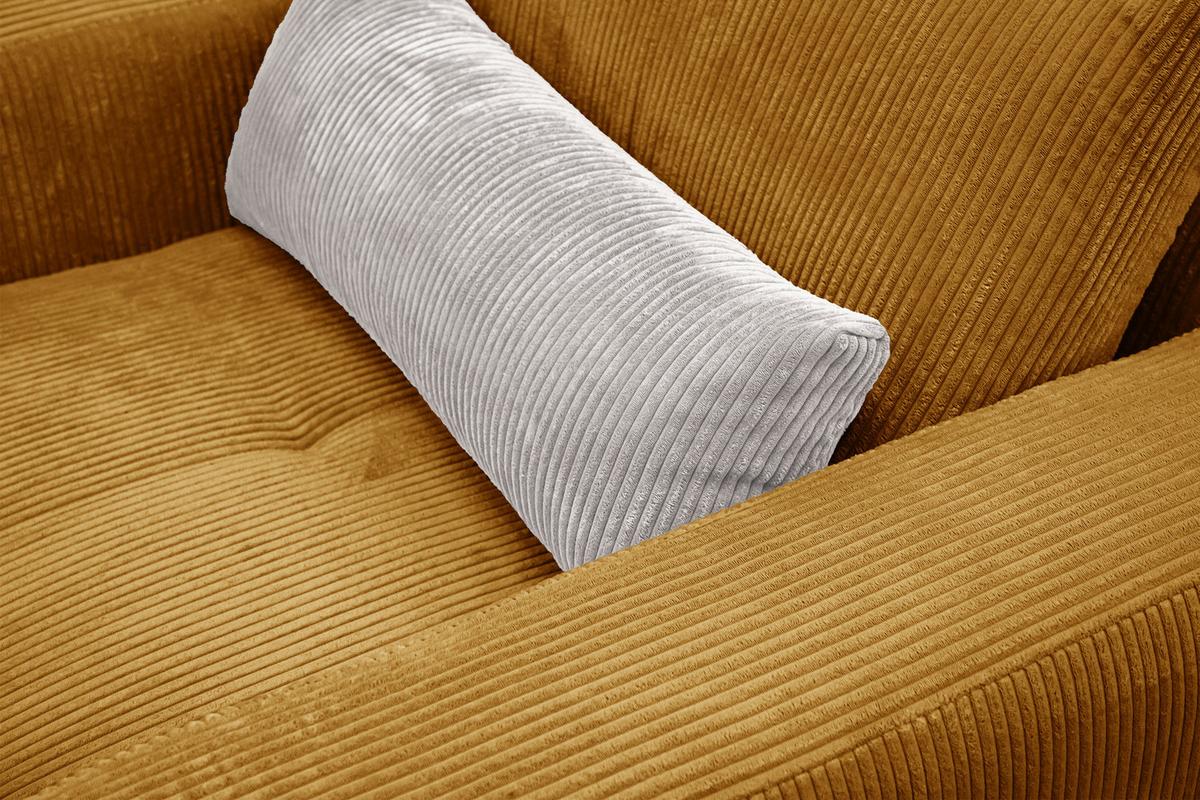 SESSEL OLI in Cordstoff safran - Gelb, Holz/Textil (130/91/108cm) - Wozimo