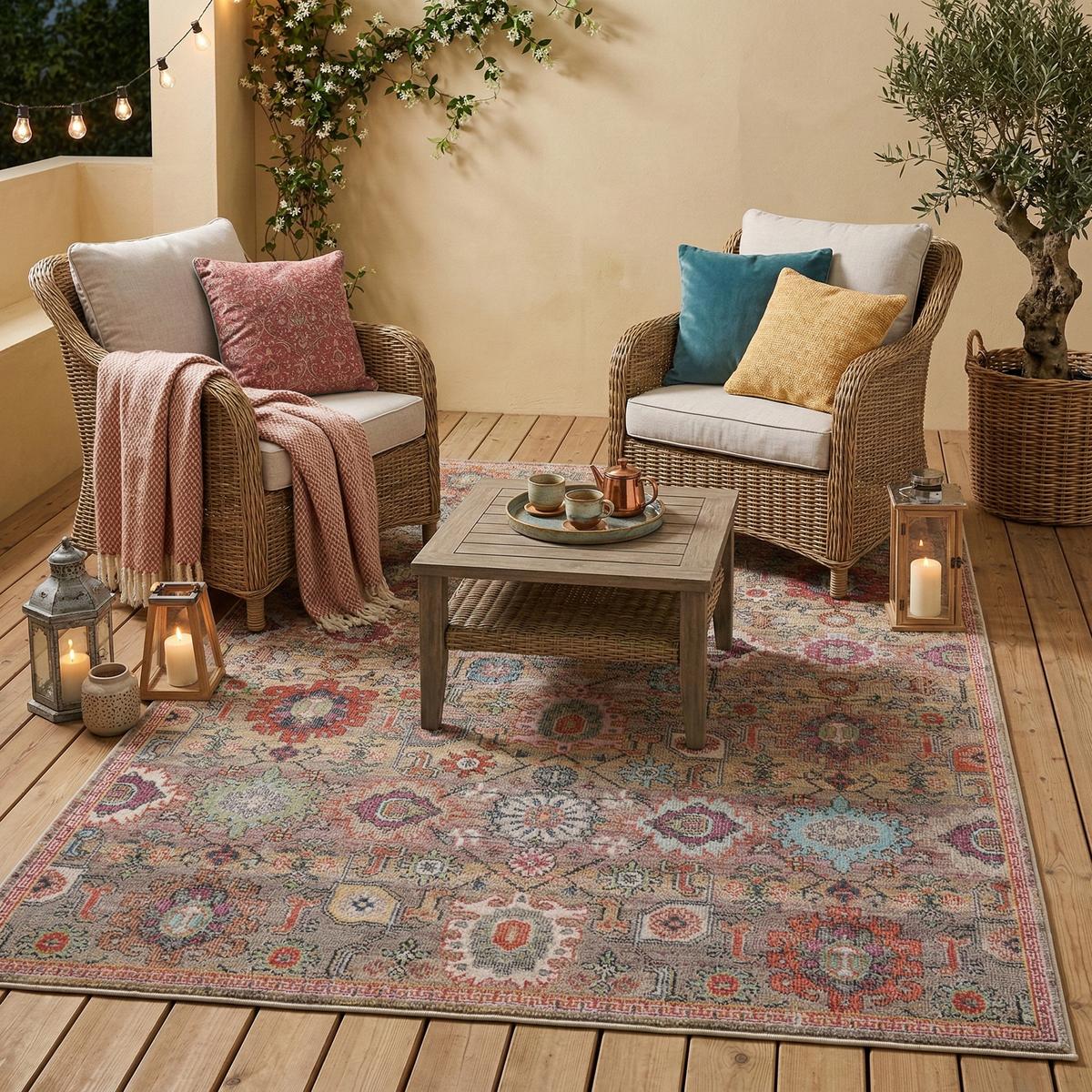 INDOOR OUTDOOR TEPPICH LAGOS VINTAGE - Beige, Textil (200/290cm) - Pergamon