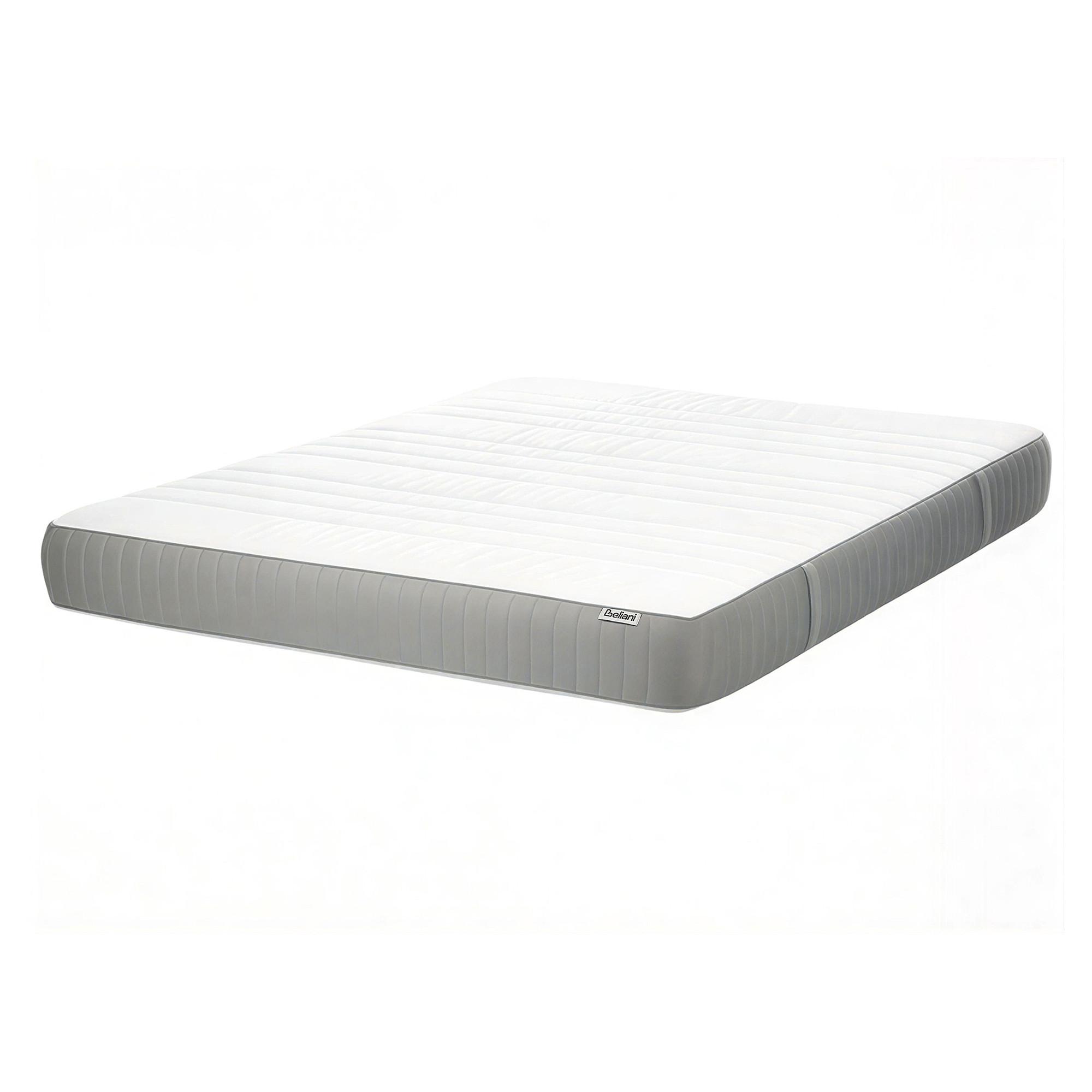 GEL-MEMORY-SCHAUMMATRATZE H2/3 Mittel 140/200 cm Happiness - Weiß, Textil (140/200cm) - Beliani