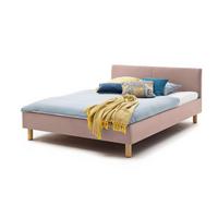 POLSTERBETT LEO Pink Webstoff - Pink/Rosa, Textil (120/200cm) - KAWOLA