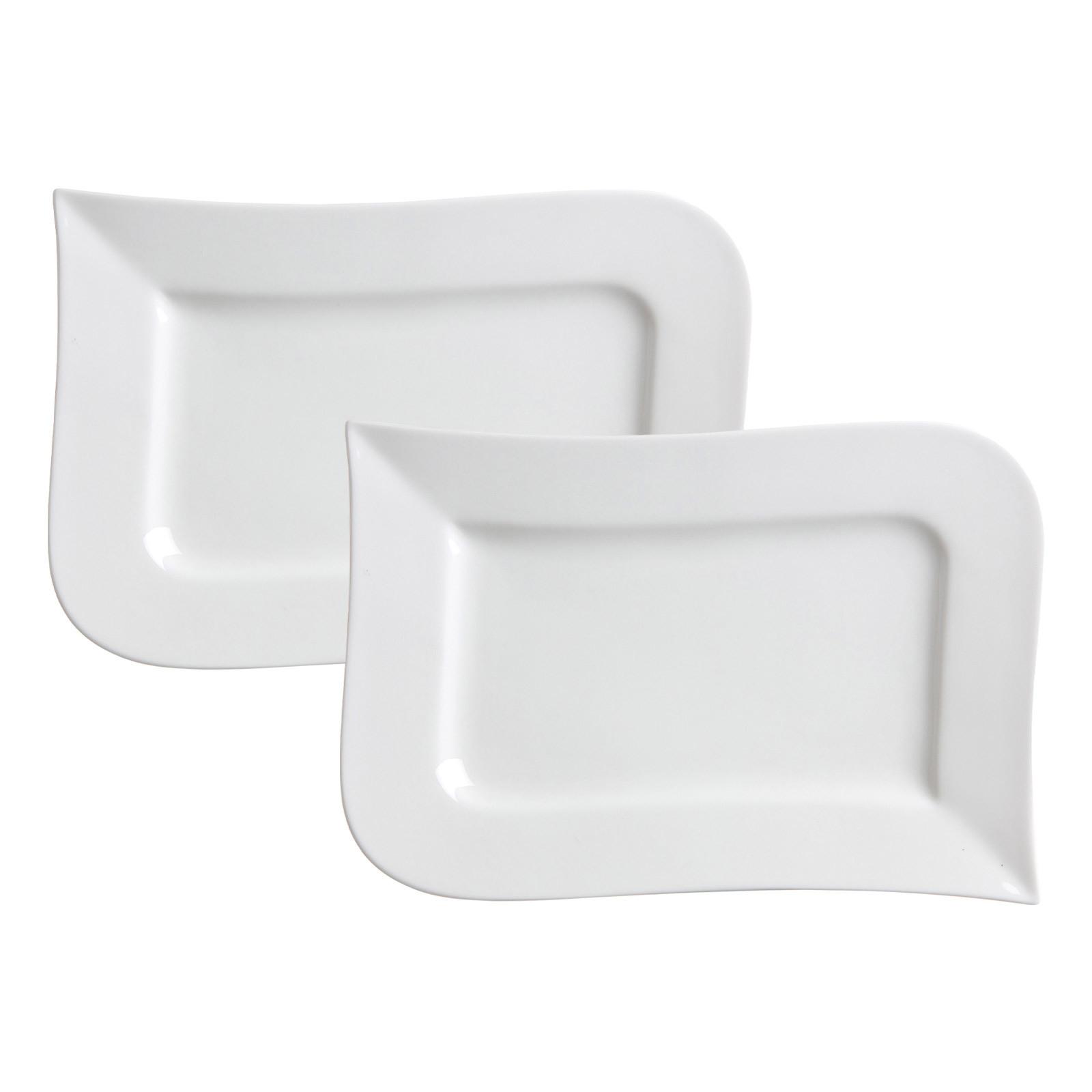 SERVIERPLATTEN Melodie weiß 26 x 17 cm 2er Set - Weiß, Keramik (17/2/26cm) - Ritzenhoff Breker
