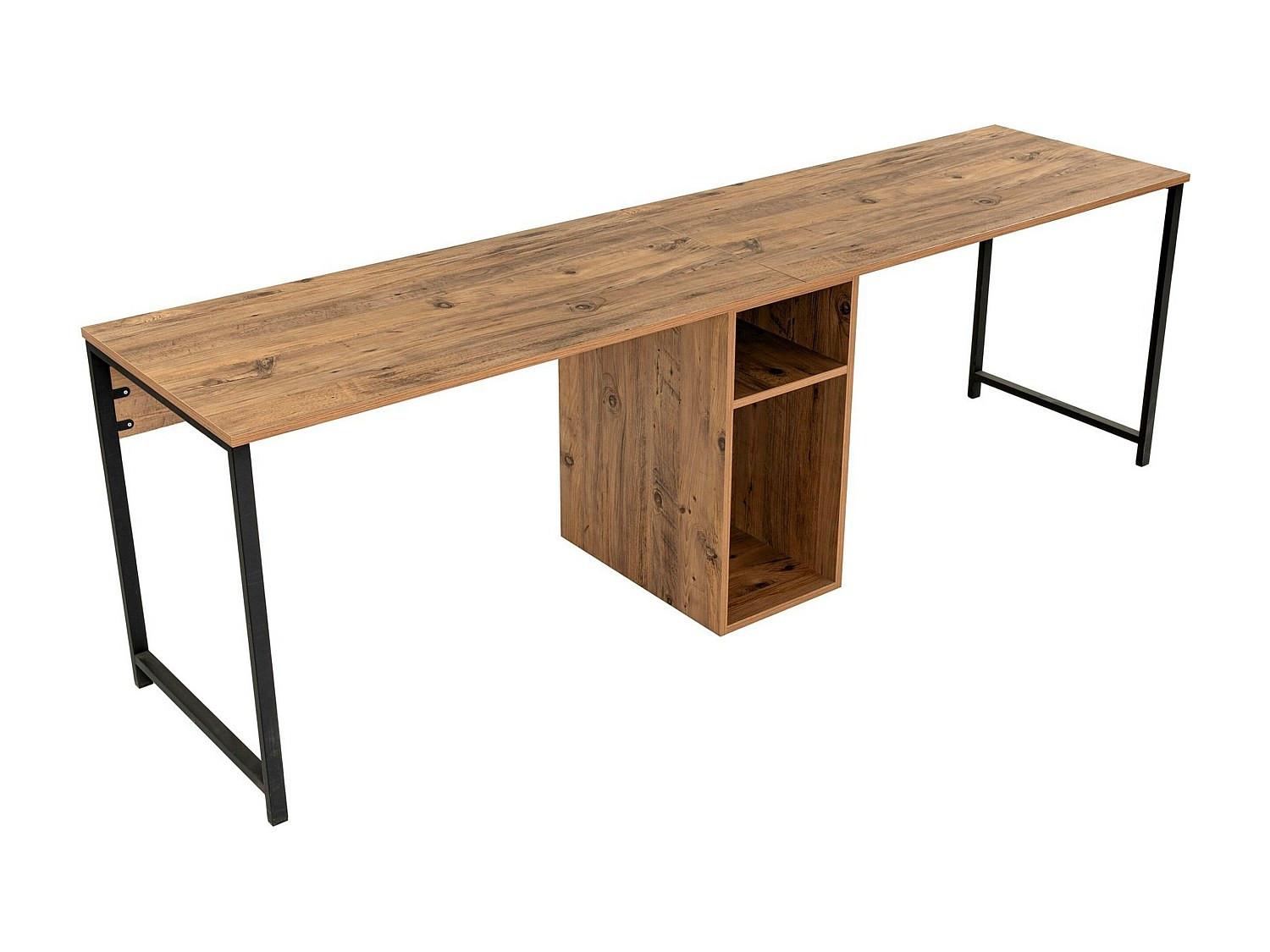 SCHREIBTISCH - 240 cm x 60 cm - Holz, Platte - Naturfarben Hell DERVILO - Naturfarben, Holz (60/240/74cm) - Vente-Unique