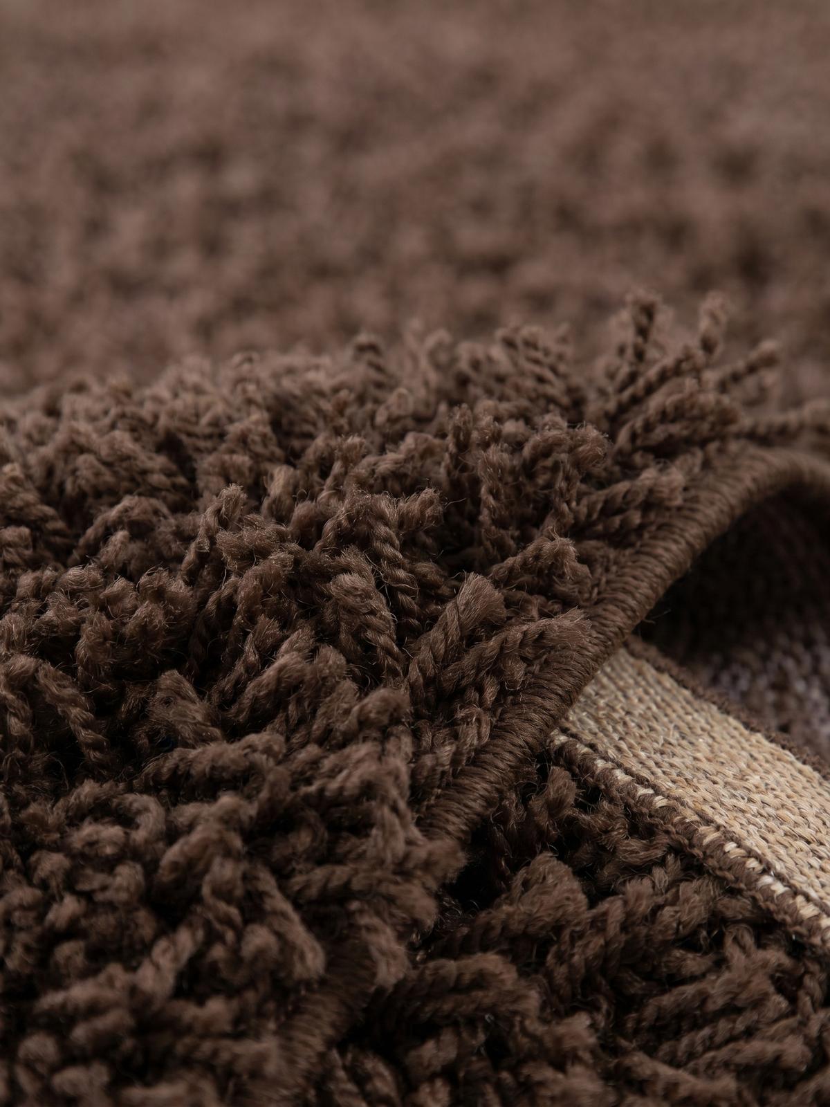 HOCHFLORTEPPICH RHEIN, einfarbig, aus Polypropylen, Braun, 80 x 250 cm - Braun, Textil (250/80cm) - KADIMA DESIGN