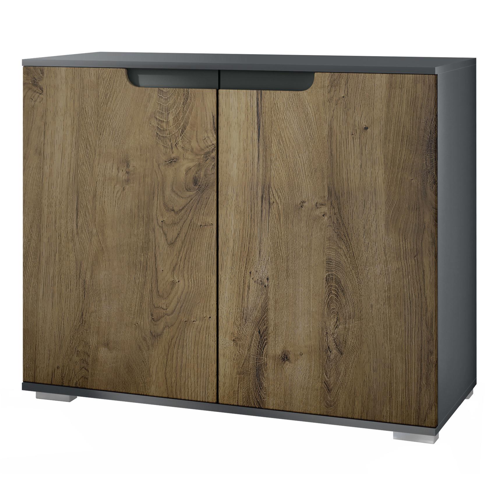 KOMMODE Sylt Eiche Ribbeck - Alteiche, Holzwerkstoff (92.5/75.5/35cm) - Vladon