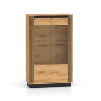GESCHIRRSCHRANK Solal Holz - Braun, Holzwerkstoff (92/141/40cm) - Petits-meubles