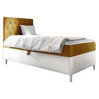 BOXBETT Filip Junior 1, Seite zum Öffnen des Bettkastens: Links - H3 - Gelb/Weiß, Holz (90/200cm) - MIRJAN24